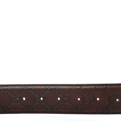 Gucci Guccissima Interlocking G Belt 75 30 Dark Brown 3 of 5