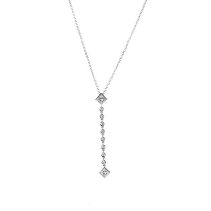 Tiffany Platinum Diamond Grace Pendant Necklace 4 of 7