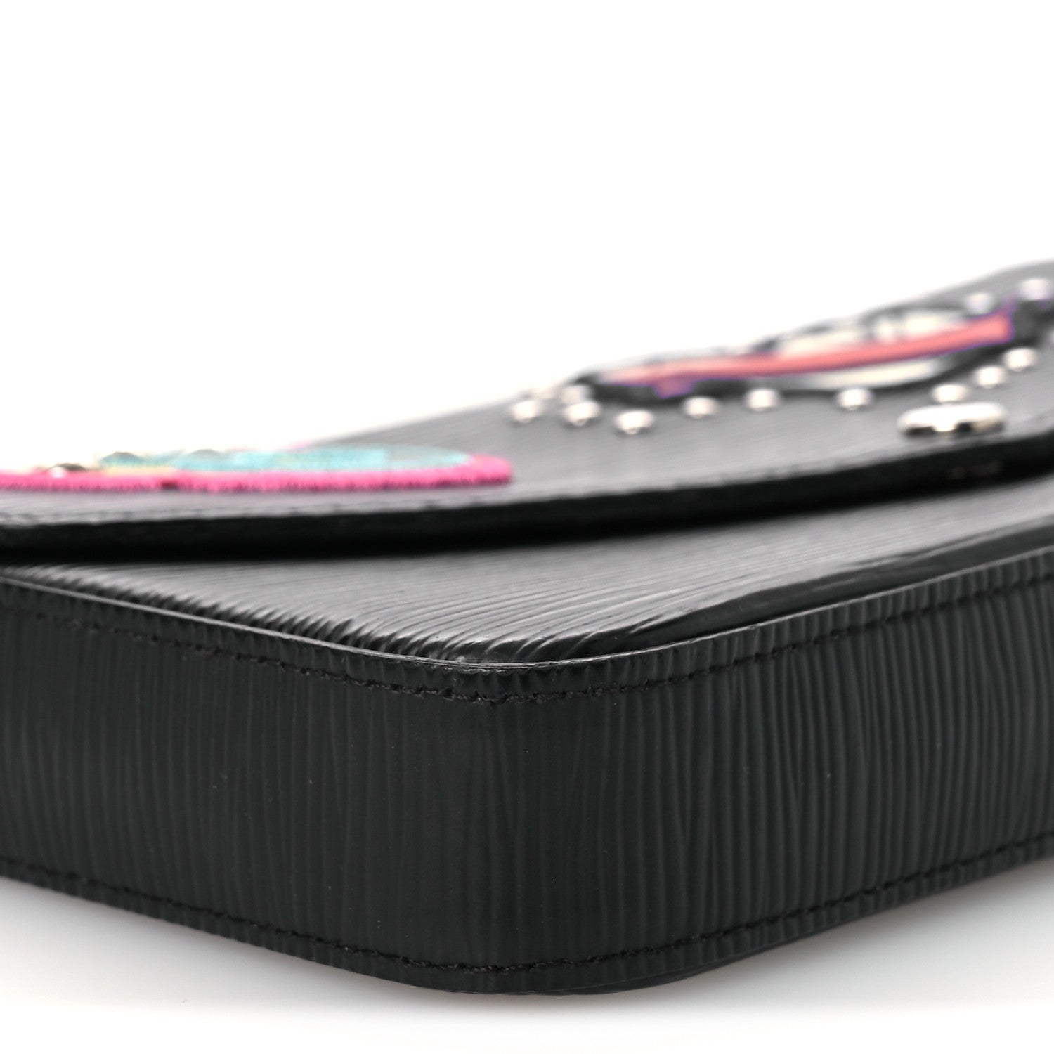 Louis Vuitton Epi LV Stories Pochette Felicie Black 10 of 12