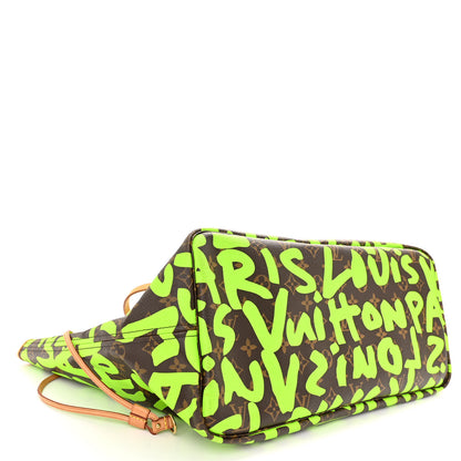 Louis Vuitton Monogram Graffiti Neverfull GM Green 4 of 10