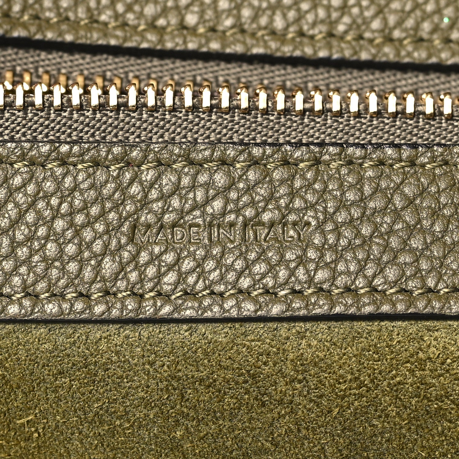 Celine Soft Grained Calfskin Small Belt Cabas Phantom Army Green 6 of 9