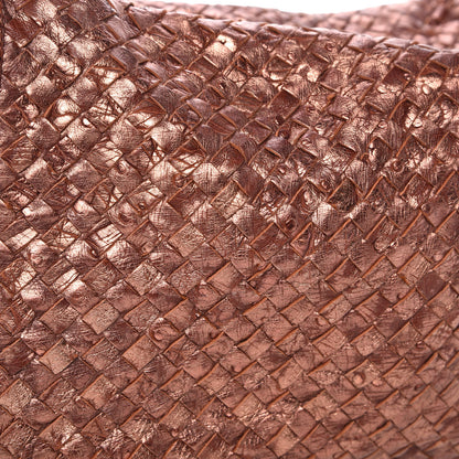 Bottega Veneta Metallic Ostrich Intrecciato Hobo Copper 9 of 15
