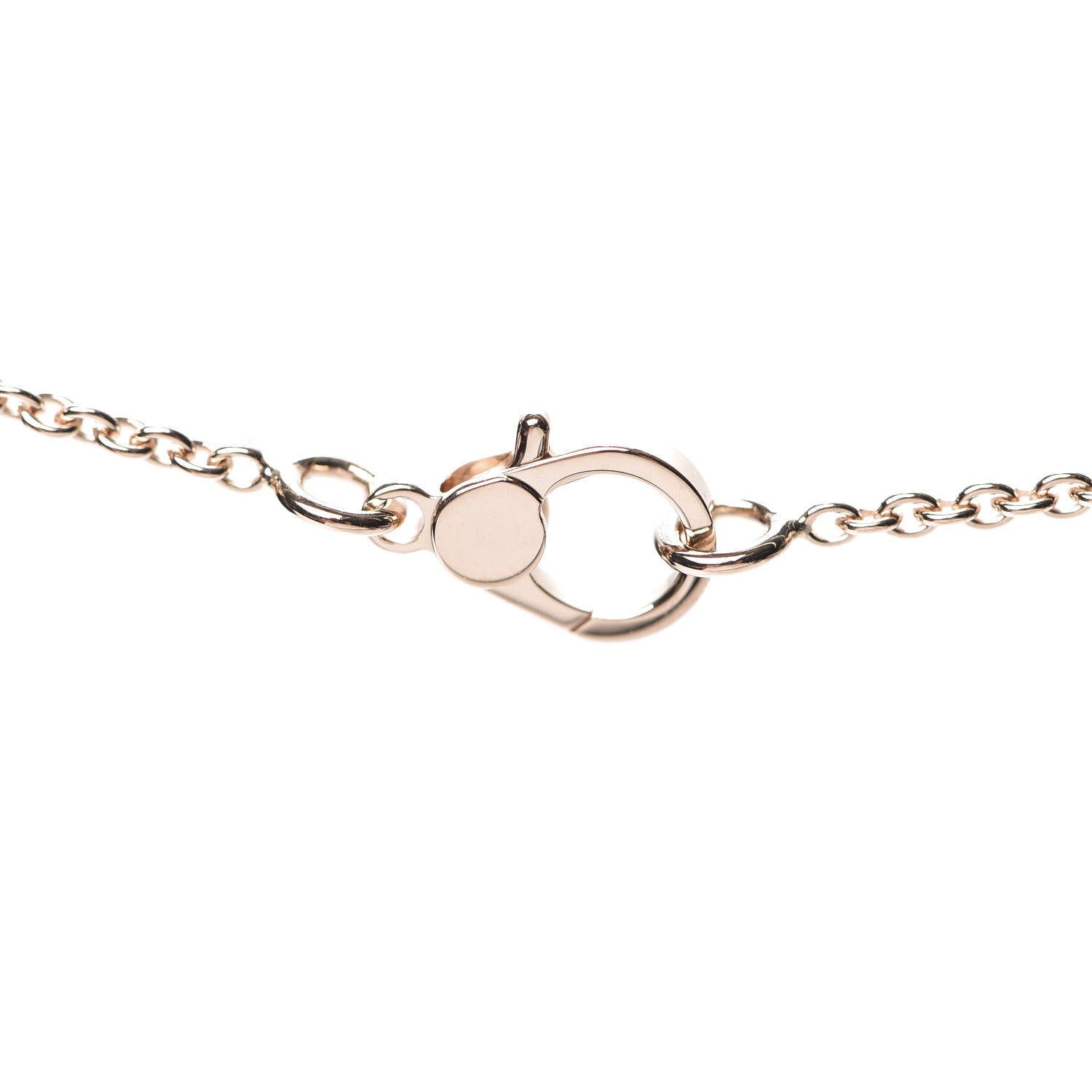 Hermes 18K Rose Gold Diamond Finesse Pendant Necklace 4 of 6
