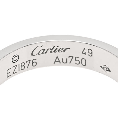 Cartier 18K White Gold 3.5mm LOVE Wedding Band Ring 49 5 4 of 5