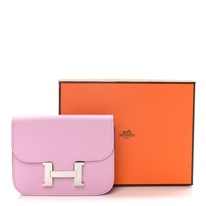 Hermes Epsom Constance Slim Wallet Mauve Sylvestre 10 of 10