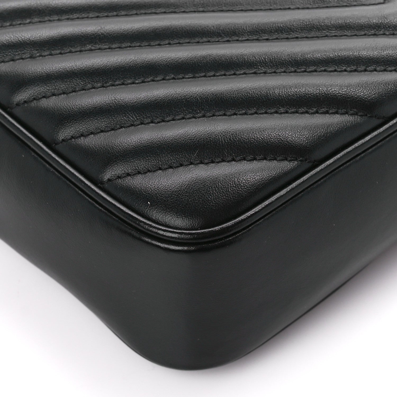Saint Laurent Calfskin Matelasse Monogram Lou Camera Bag Black 9 of 10