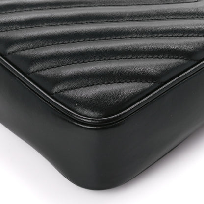 Saint Laurent Calfskin Matelasse Monogram Lou Camera Bag Black 9 of 10