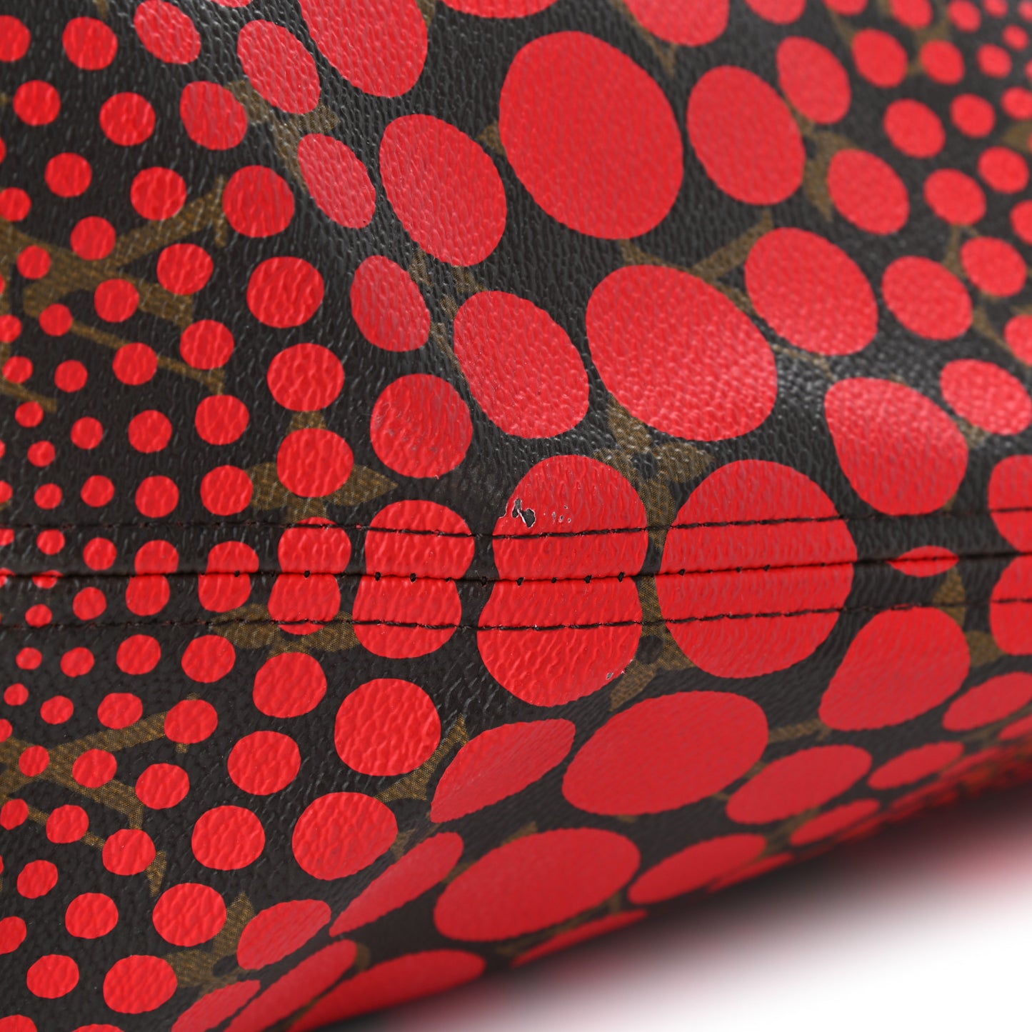 Monogram Kusama Waves Neverfull MM Red