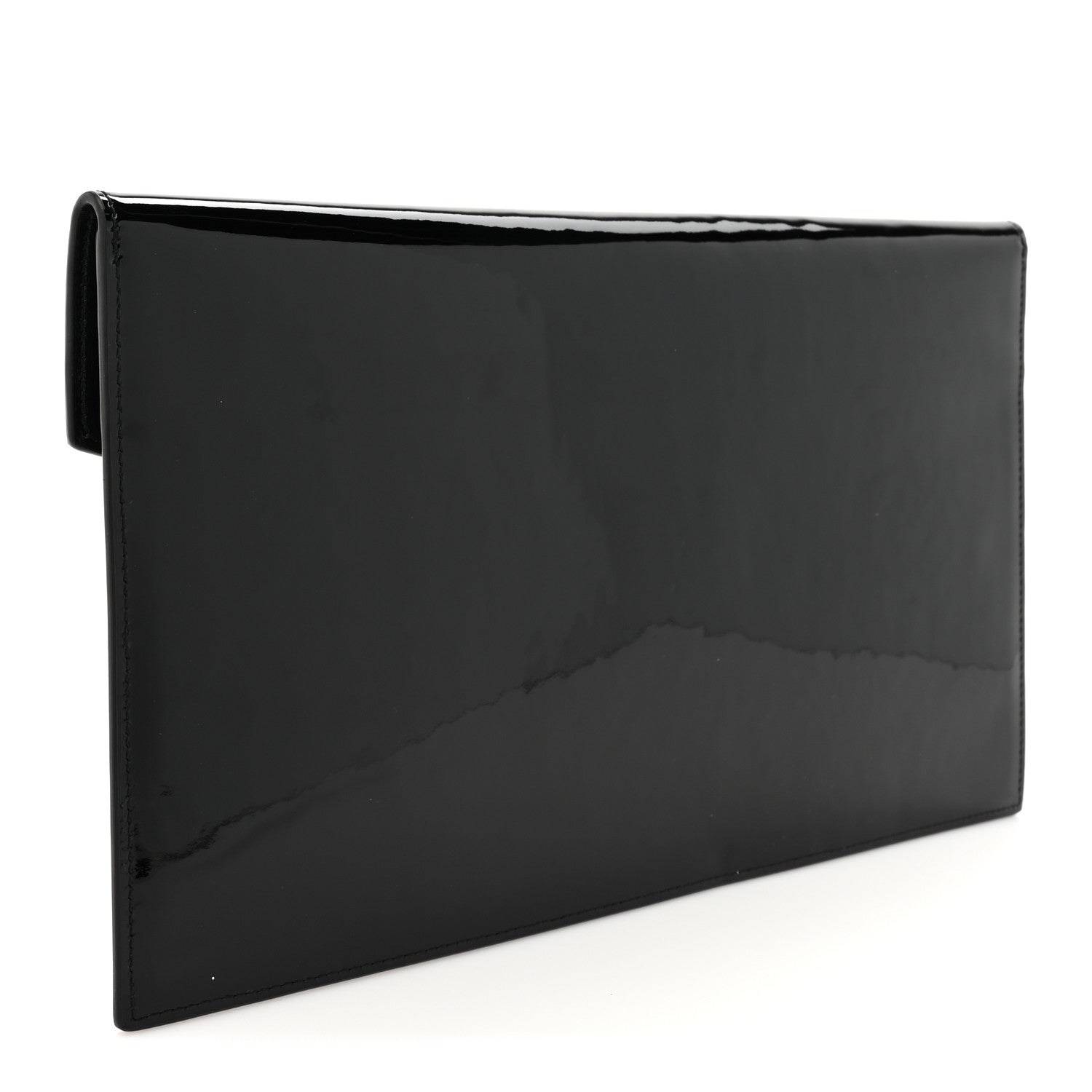 Saint Laurent Patent Calfskin Monogram Uptown Clutch Black 3 of 7
