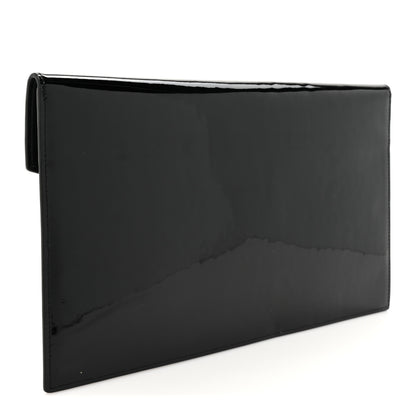 Saint Laurent Patent Calfskin Monogram Uptown Clutch Black 3 of 7