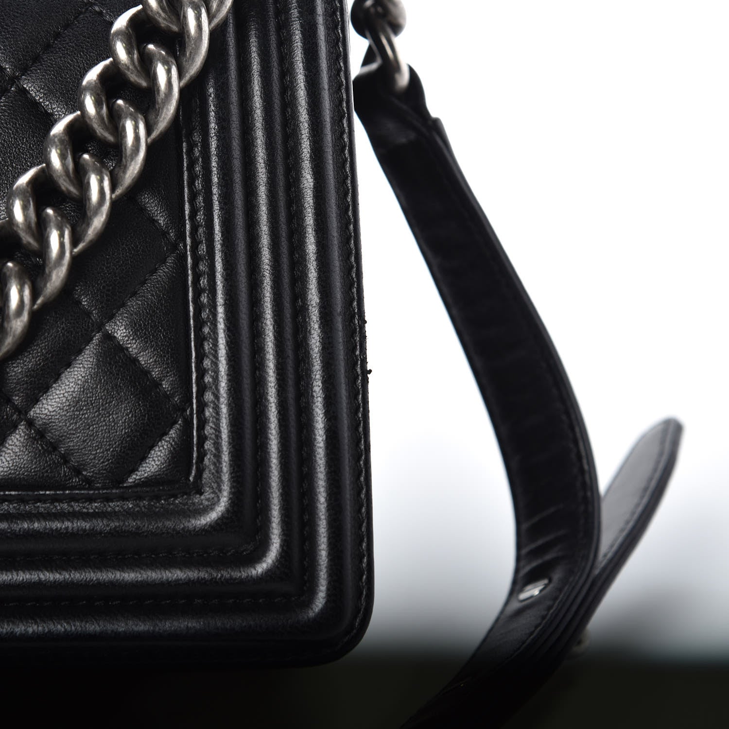 Chanel Lambskin Quilted Medium Boy Flap Black 12 of 17