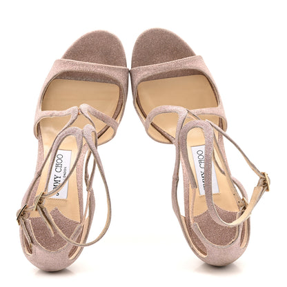 Jimmy Choo Glitter Lang Sandals 37.5 Ballet Pink 4 of 26