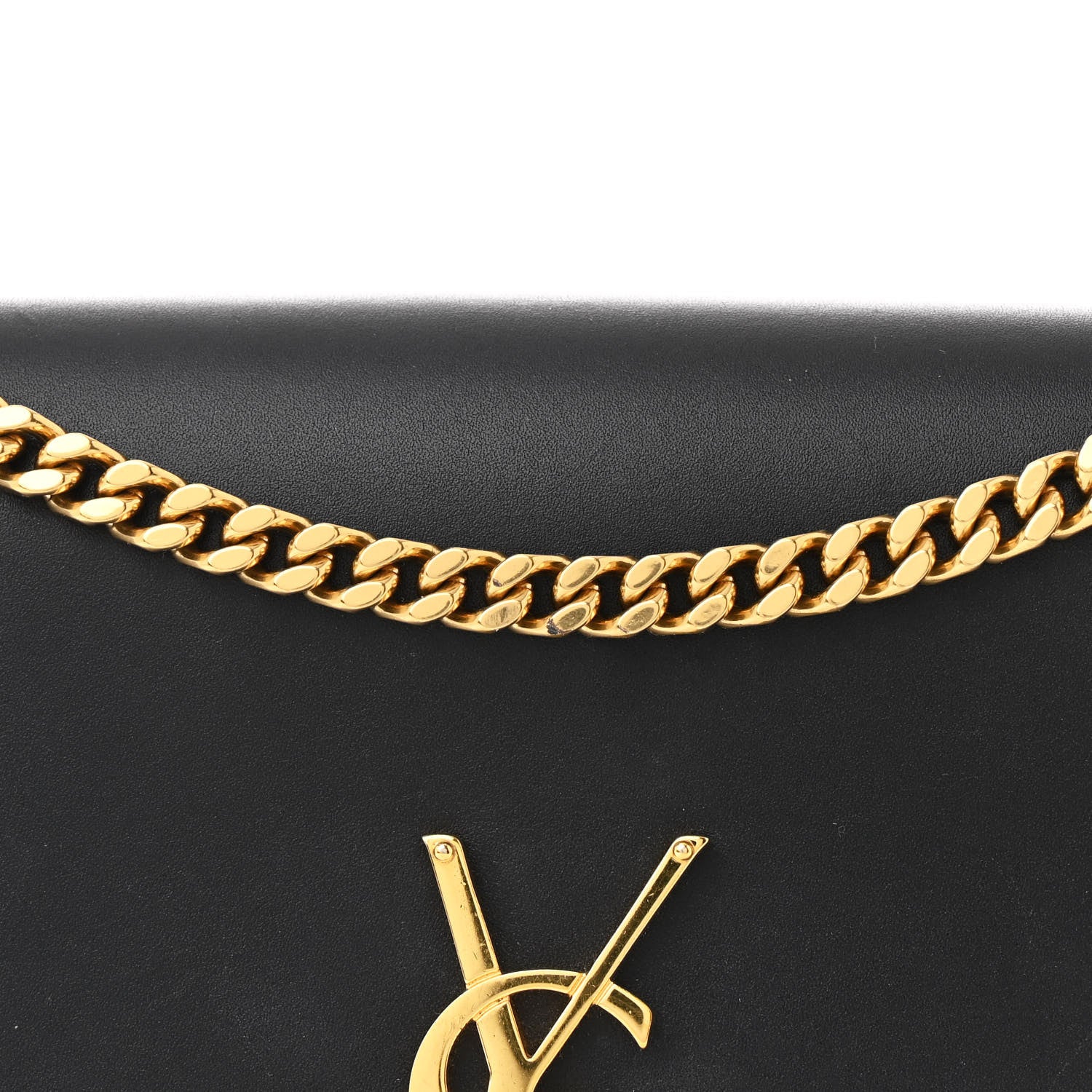 Saint Laurent Smooth Calfskin Medium Classic Monogram Kate Tassel Satchel Black 8 of 10