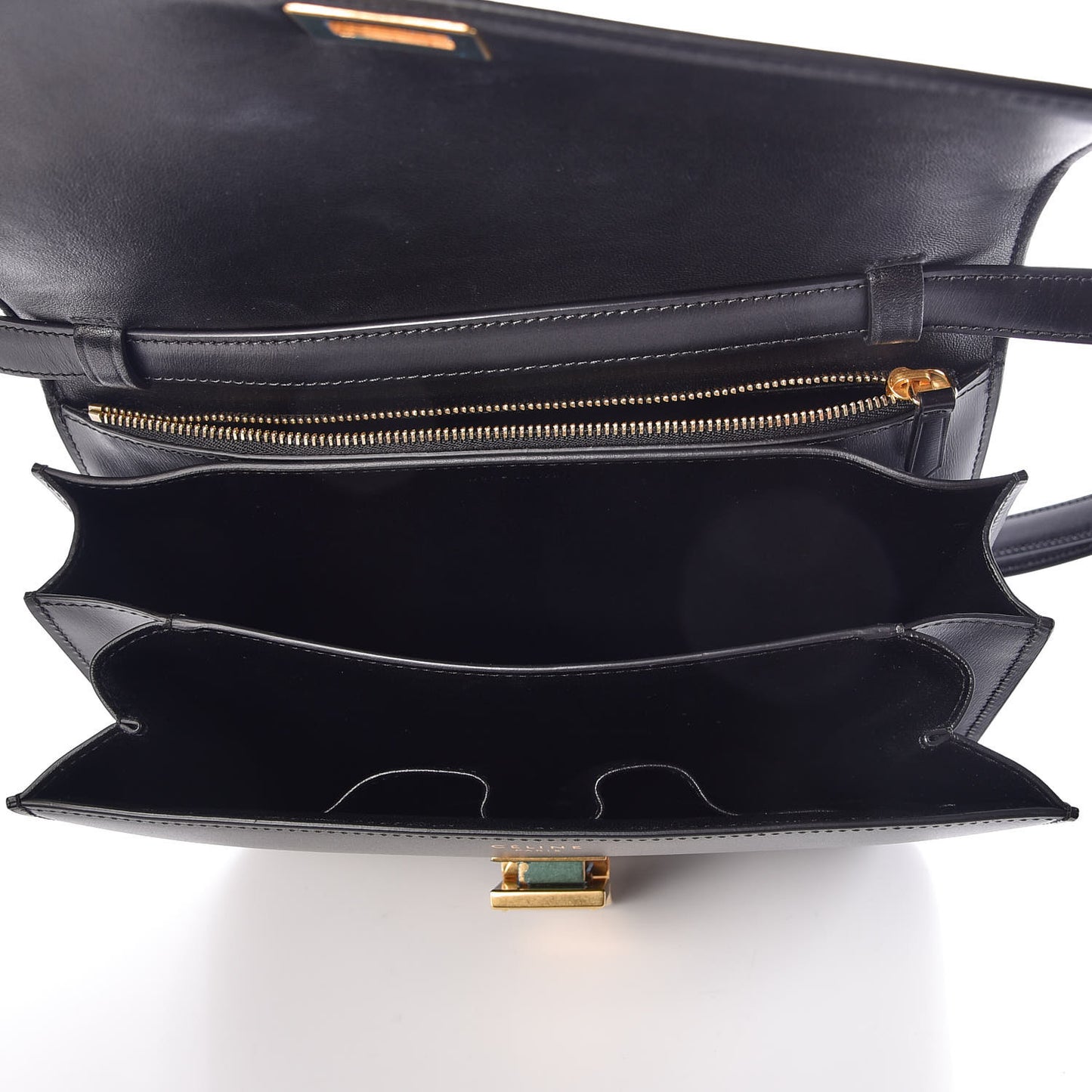 Box Calfskin Medium Classic Box Flap Bag Black