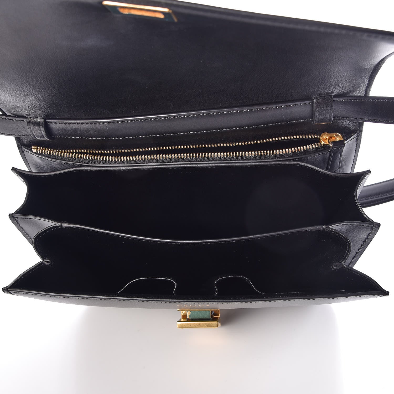 Celine Box Calfskin Medium Classic Box Flap Bag Black 5 of 11