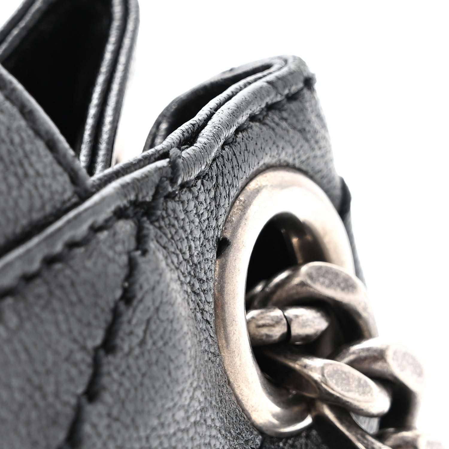 Saint Laurent Vintage Lambskin Chevron Monogram Large Nolita Black 12 of 12