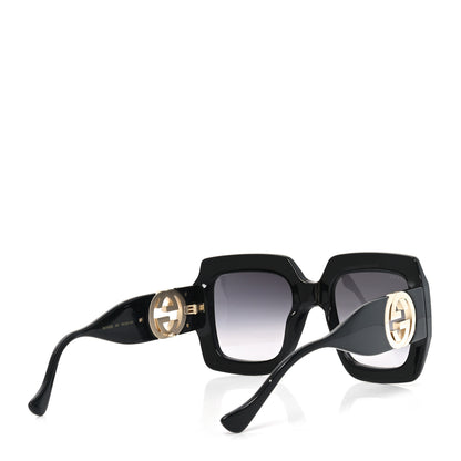 Gucci Acetate Square Frame Chain Sunglasses GG1022S Black 4 of 8