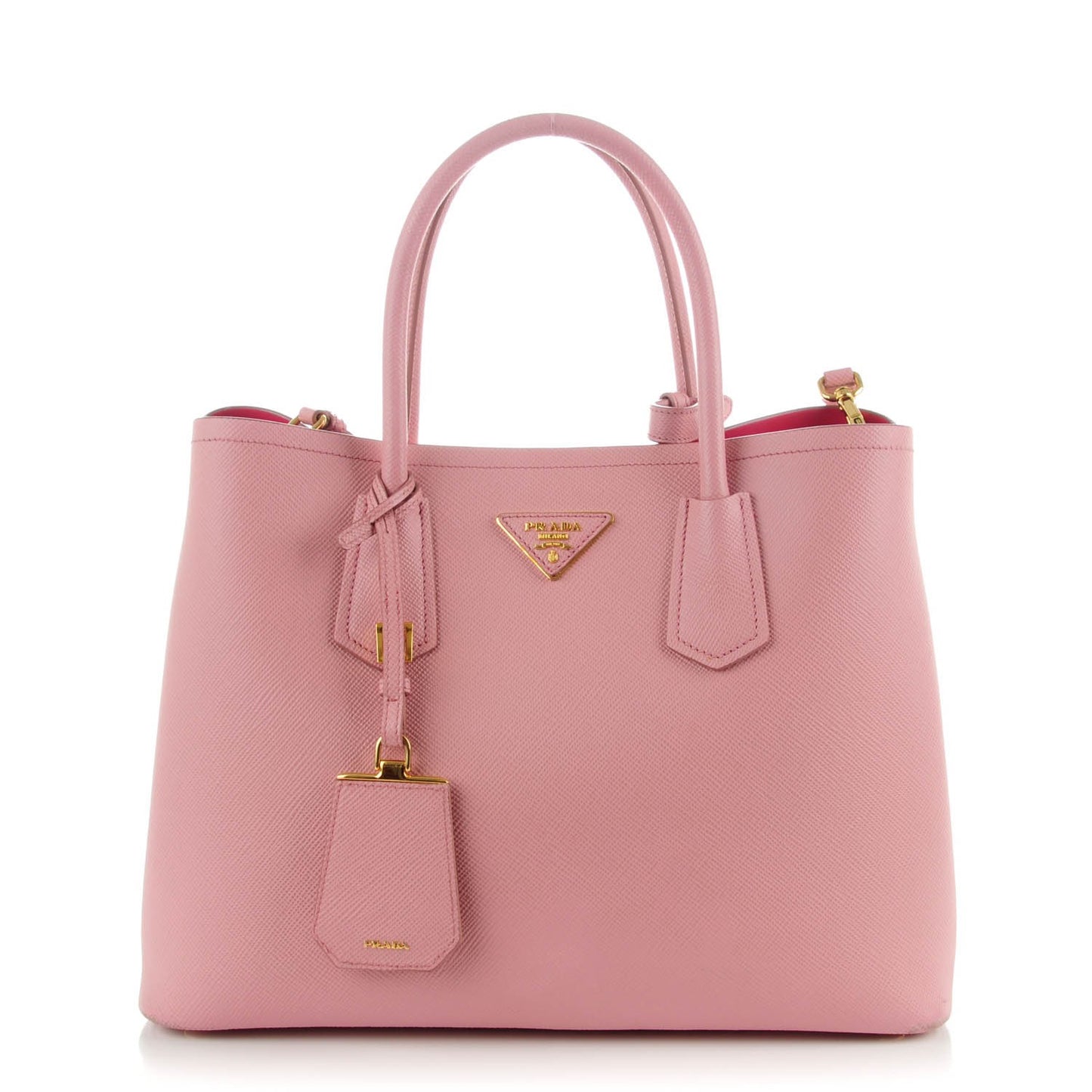 Saffiano Cuir Medium Double Bag Pesco
