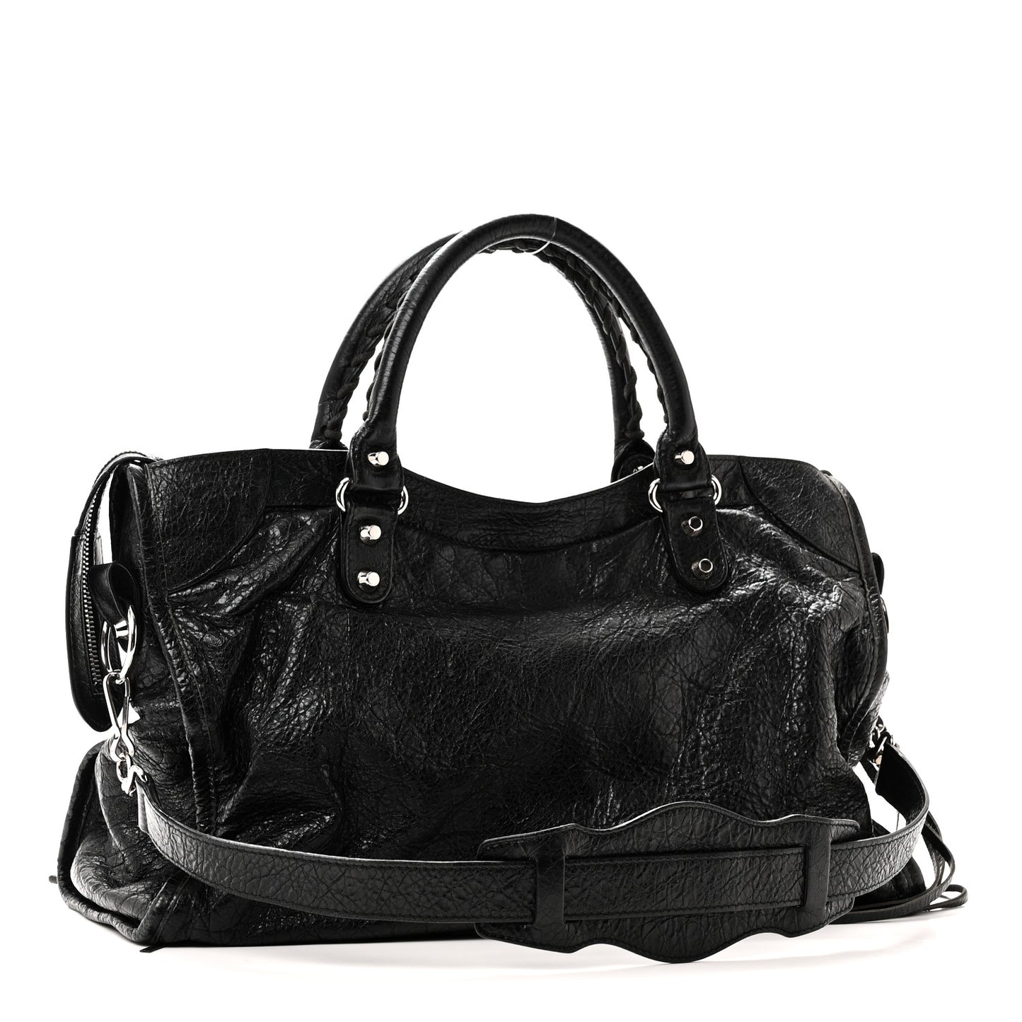 Agneau Classic Silver Hardware City Black