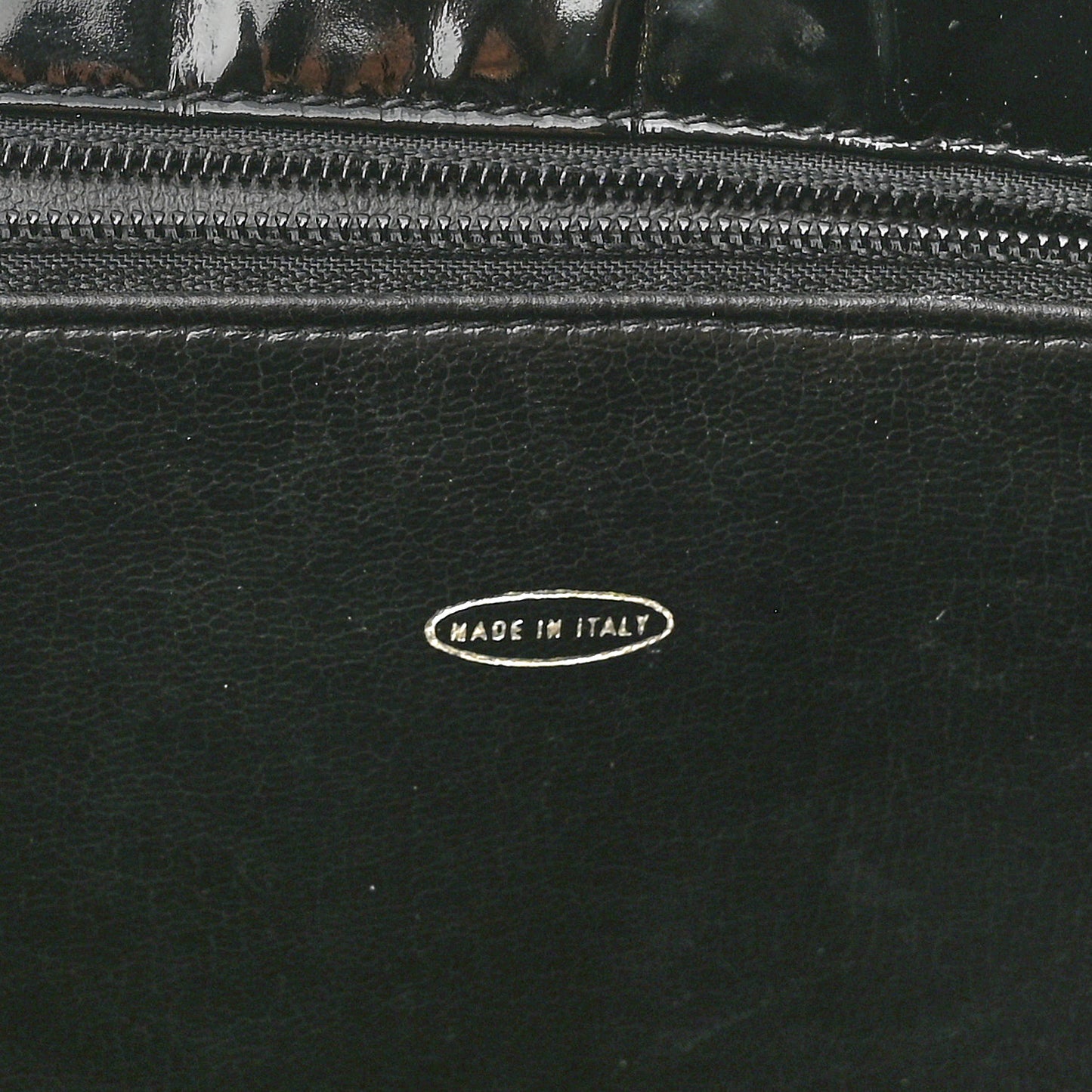 Patent Quilted CC Shoulder Bag Black