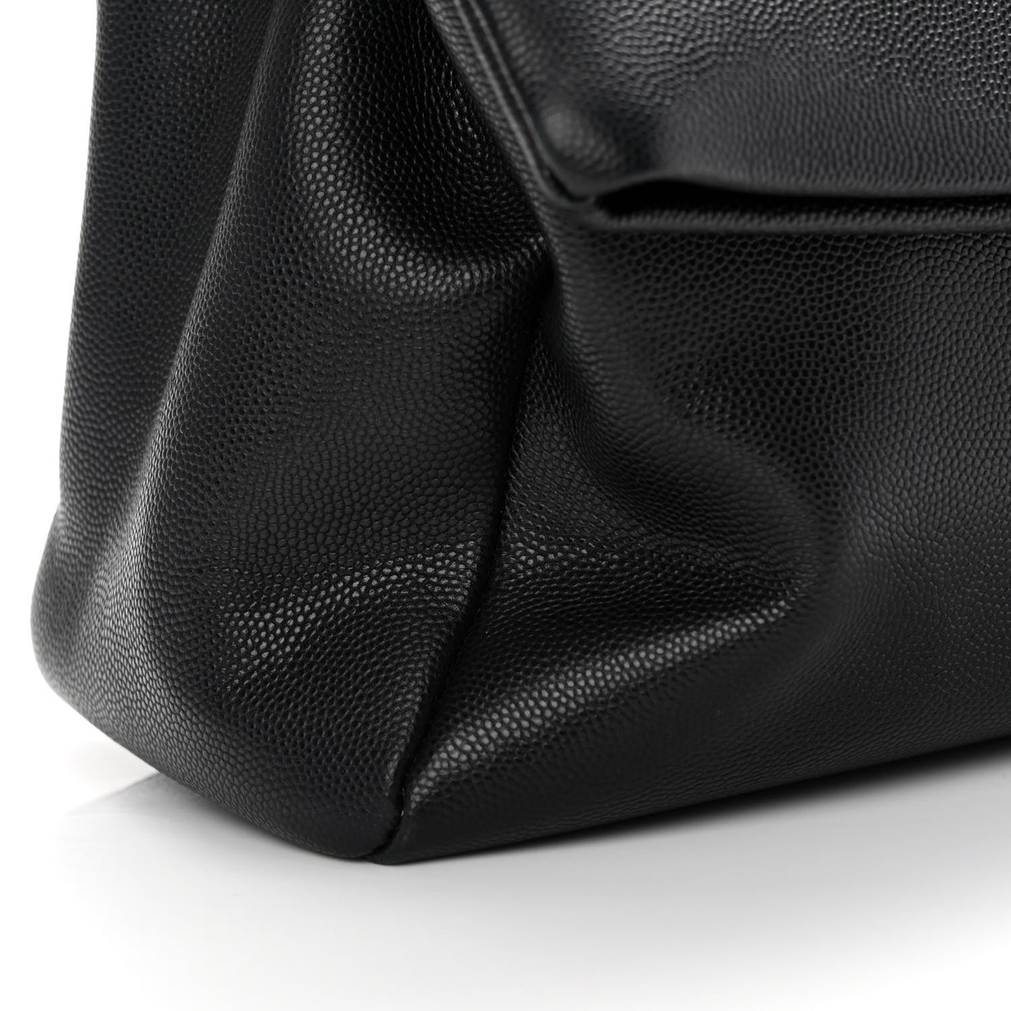 Grain De Poudre Medium West Hollywood Monogram Fold-Over Black