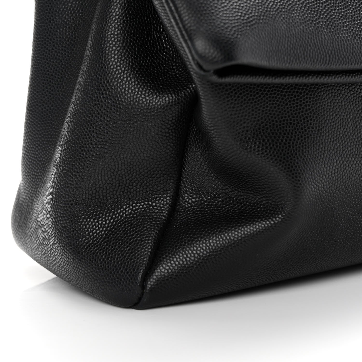 Saint Laurent Grain De Poudre Medium West Hollywood Monogram Fold-Over Black 12 of 12