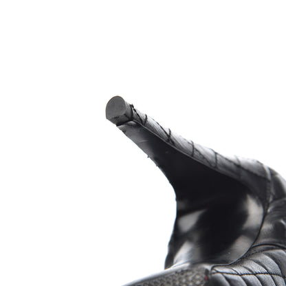 Chanel Lambskin Quilted CC Booties 37 Black 17 of 17