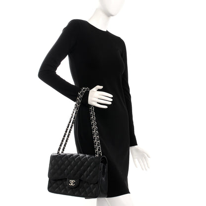 Chanel Caviar Quilted Jumbo Double Flap Black 3 of 9