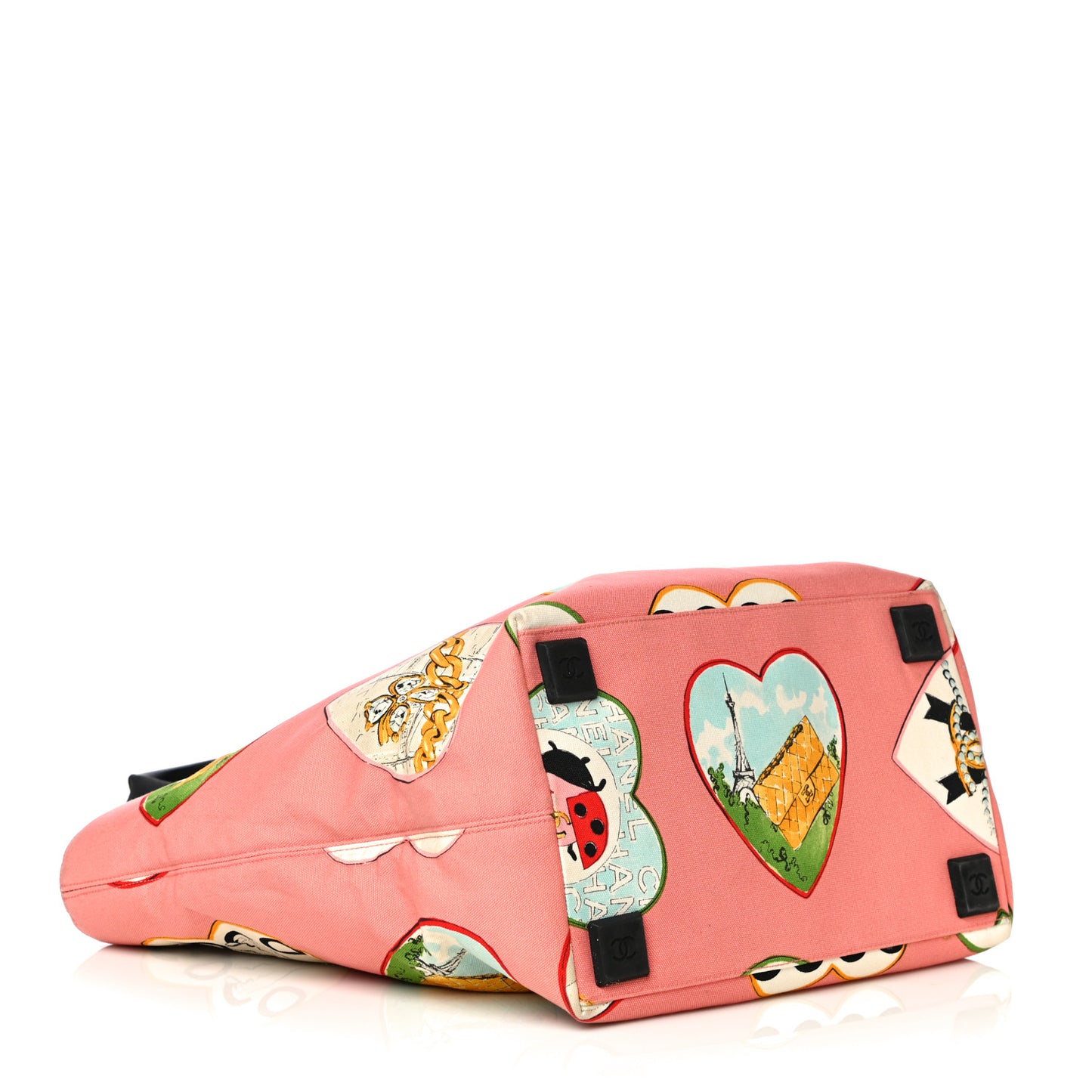 Canvas Coco Hearts Print Tote Multi