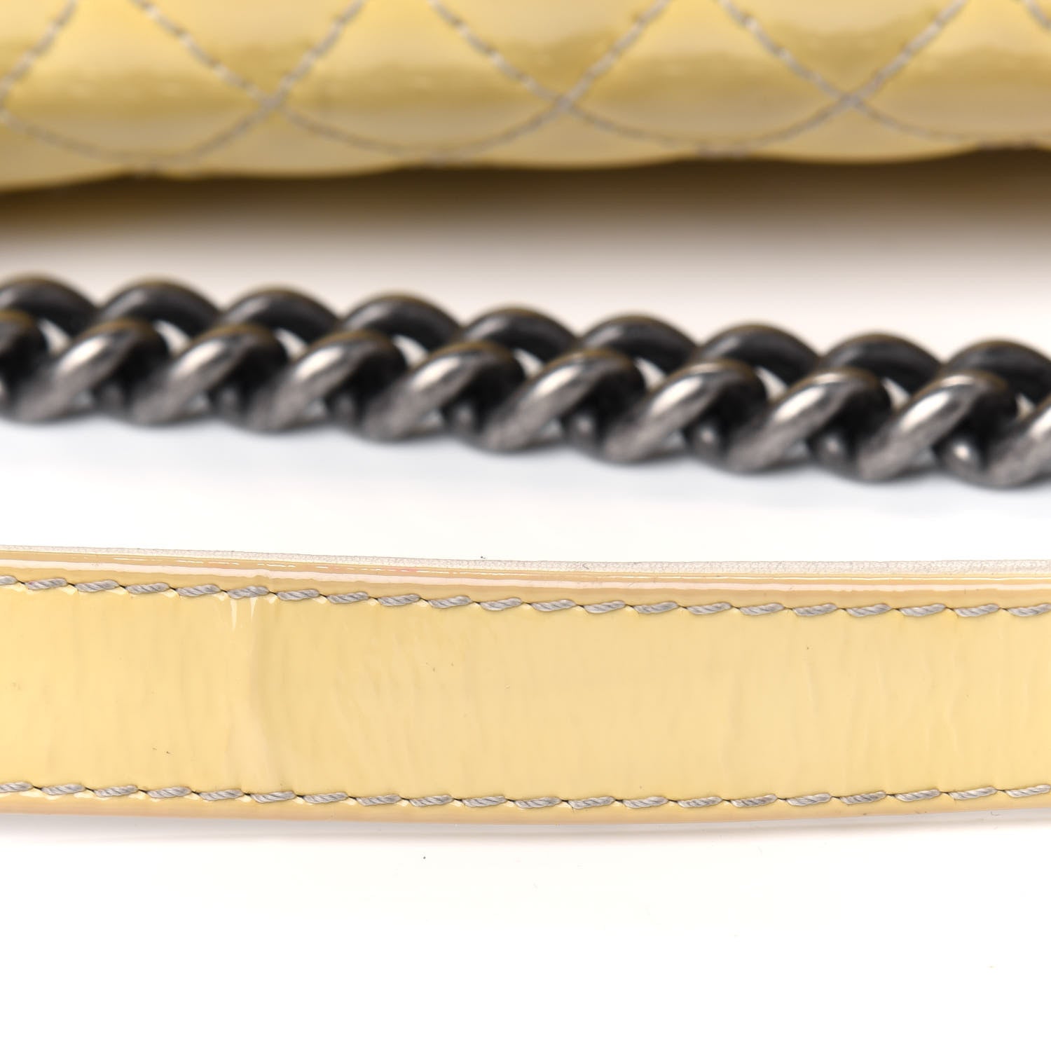 Chanel Patent Quilted Large Boy Flap White 15 of 15