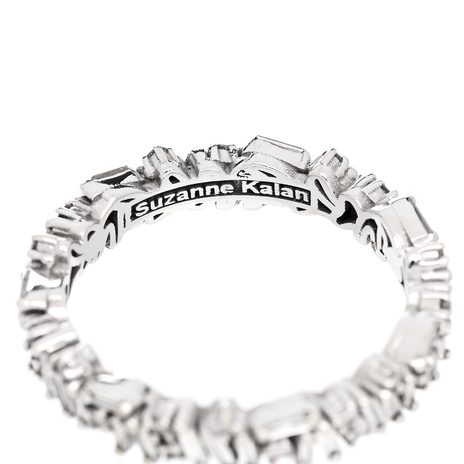 Suzanne Kalan 18K White Gold Classic Icon Eternity Band Ring 56 7.5 4 of 5
