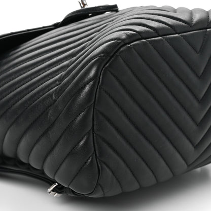 Chanel Calfskin Chevron Quilted Large Urban Spirit Backpack Black 9 of 10