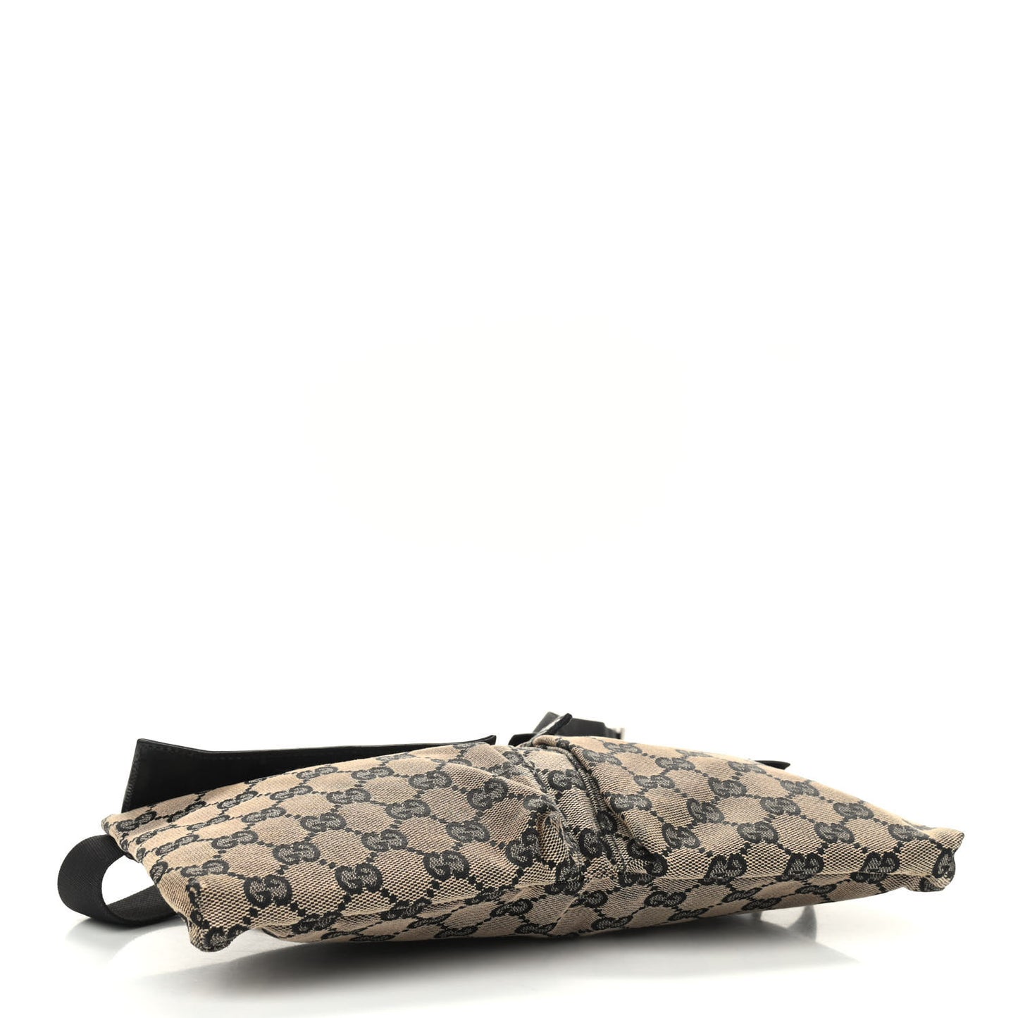 GG Monogram Double Pocket Belt Bag Black Beige