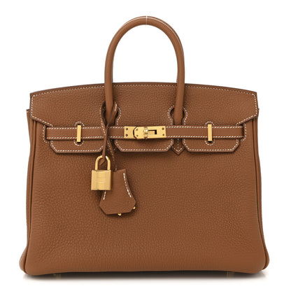 Hermes Togo Birkin 25 Gold 1 of 12