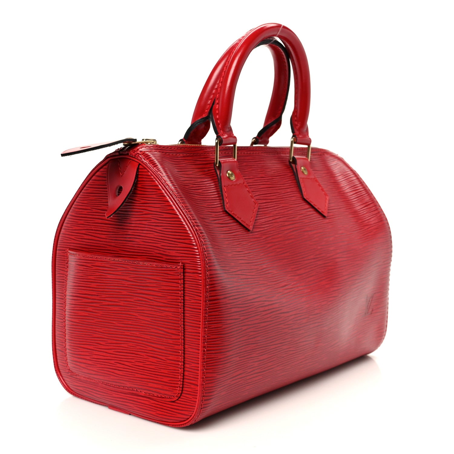 Louis Vuitton Epi Speedy 25 Castillan Red 3 of 11