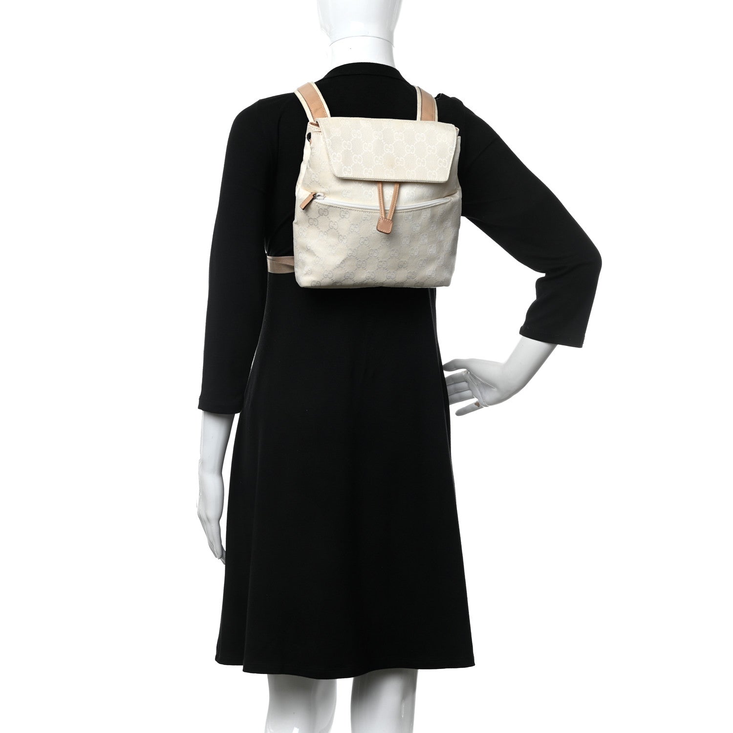 Gucci Nylon Monogram Backpack Off White 2 of 12