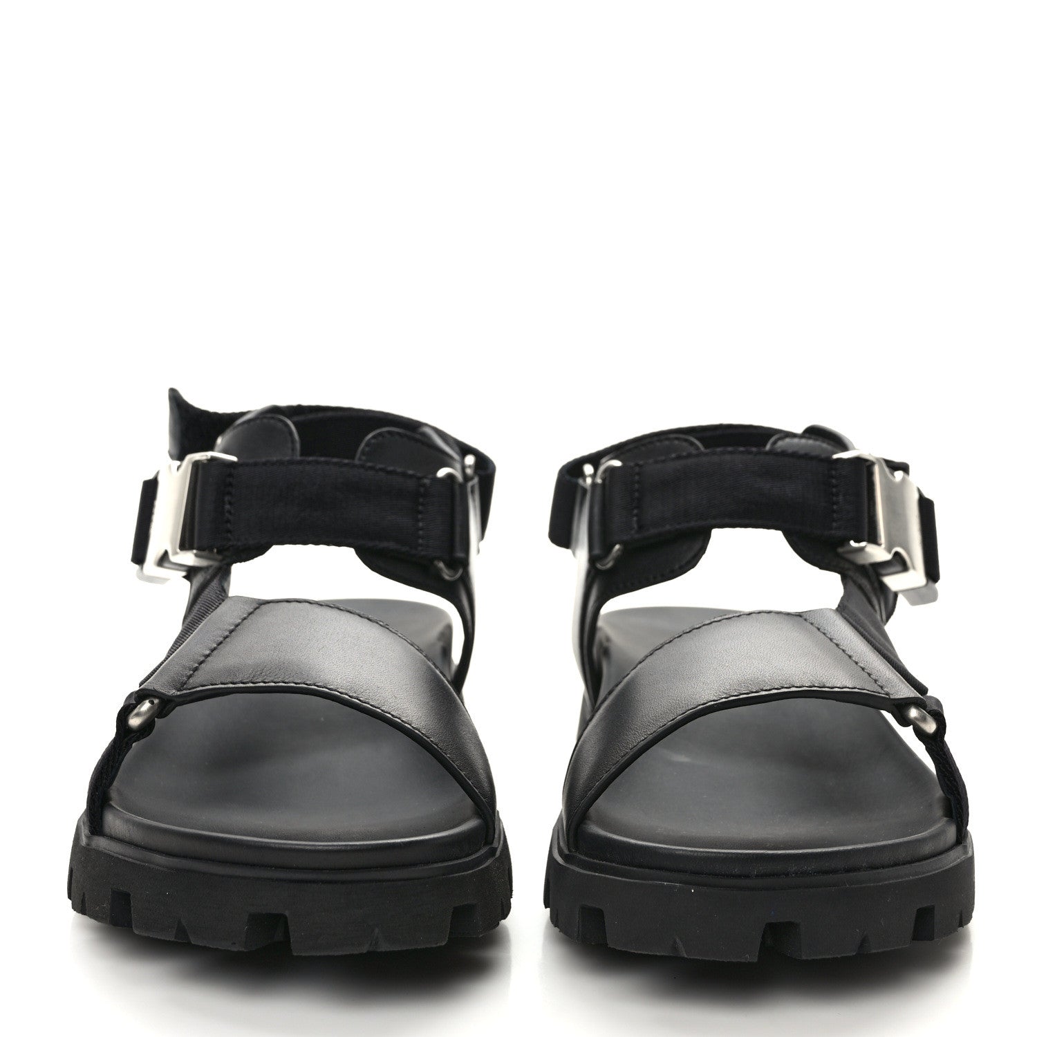 Prada Re-Nylon Sporty Tape Mens Sandals 6 Black 2 of 8