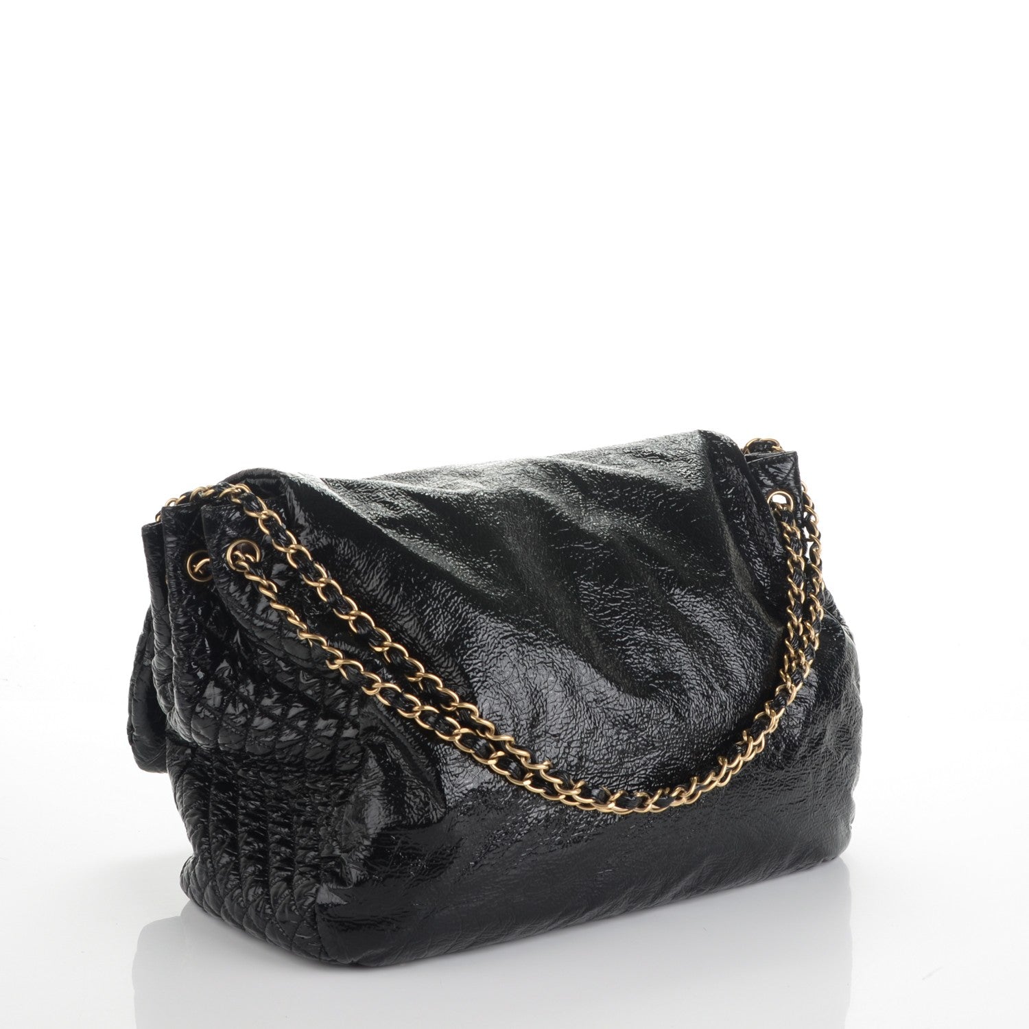 Chanel Vinyl XXL Rock and Chain Flap Black 3 of 7
