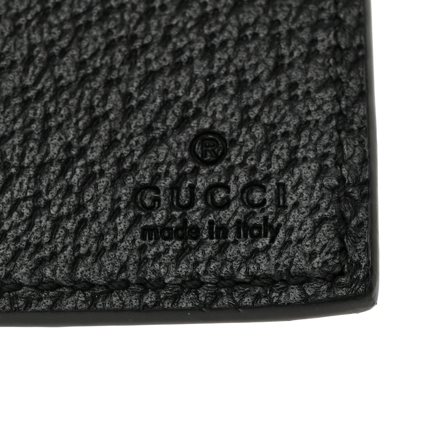 Gucci Textured Dollar Calfskin Horsebit Card Holder Black 6 of 8