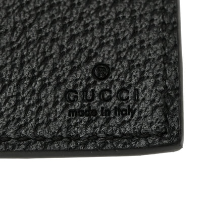 Gucci Textured Dollar Calfskin Horsebit Card Holder Black 6 of 8
