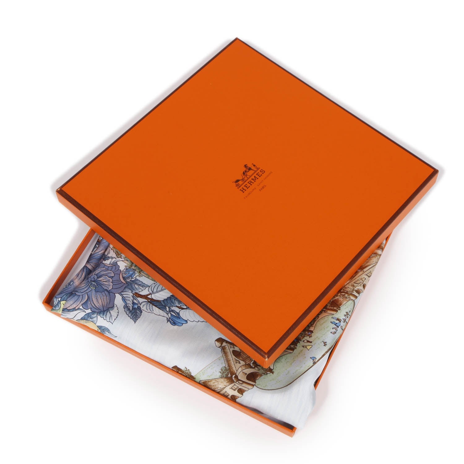 Hermes Silk Au Pays de Cocagne Scarf 90 Red 8 of 8
