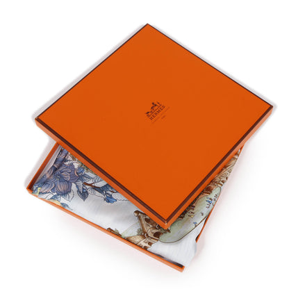 Hermes Silk Au Pays de Cocagne Scarf 90 Red 8 of 8