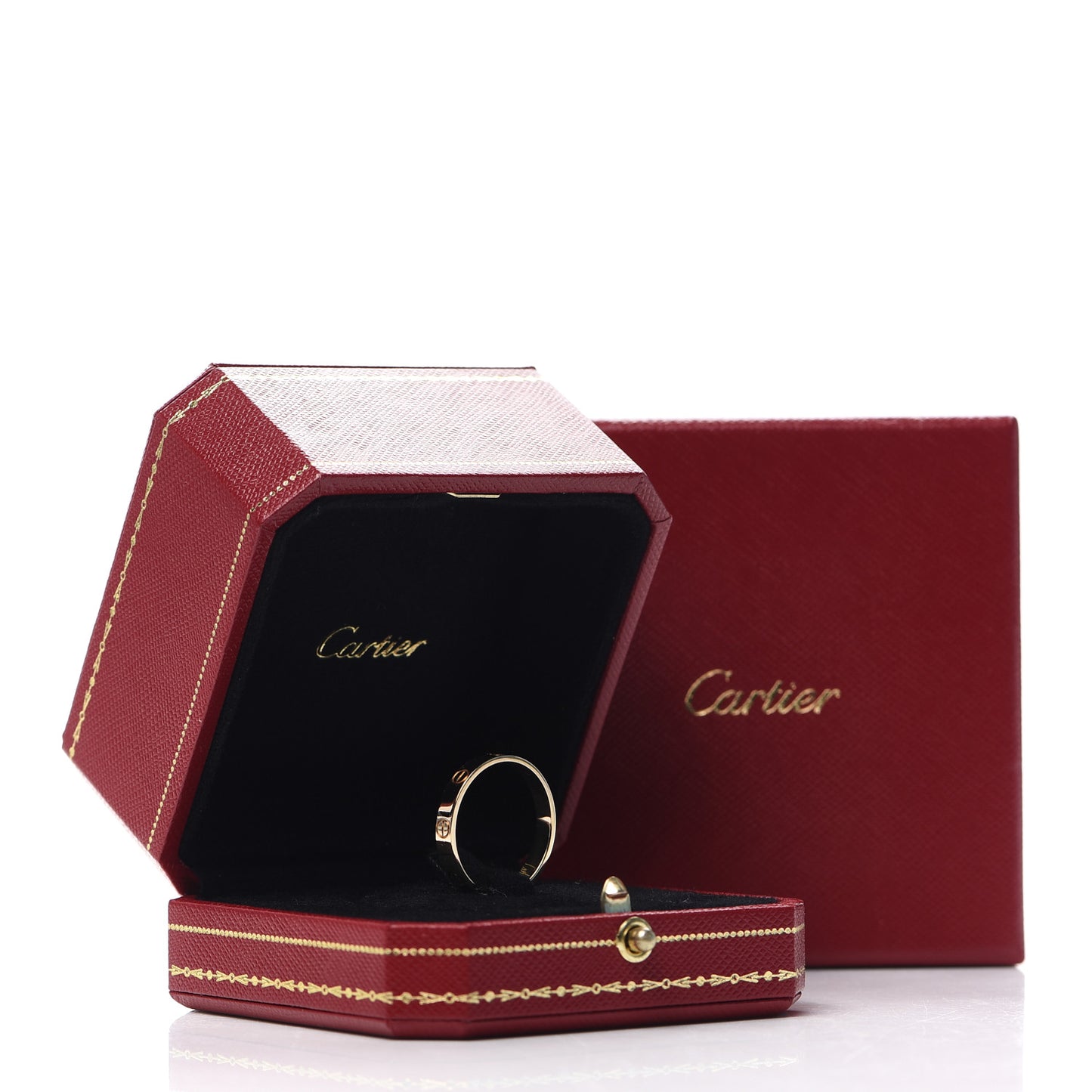 18K Yellow Gold 3.5mm LOVE Wedding Band Ring 61 9.5