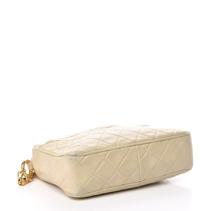 Chanel Lambskin Quilted Tassel Camera Case Pouch Beige 4 of 24