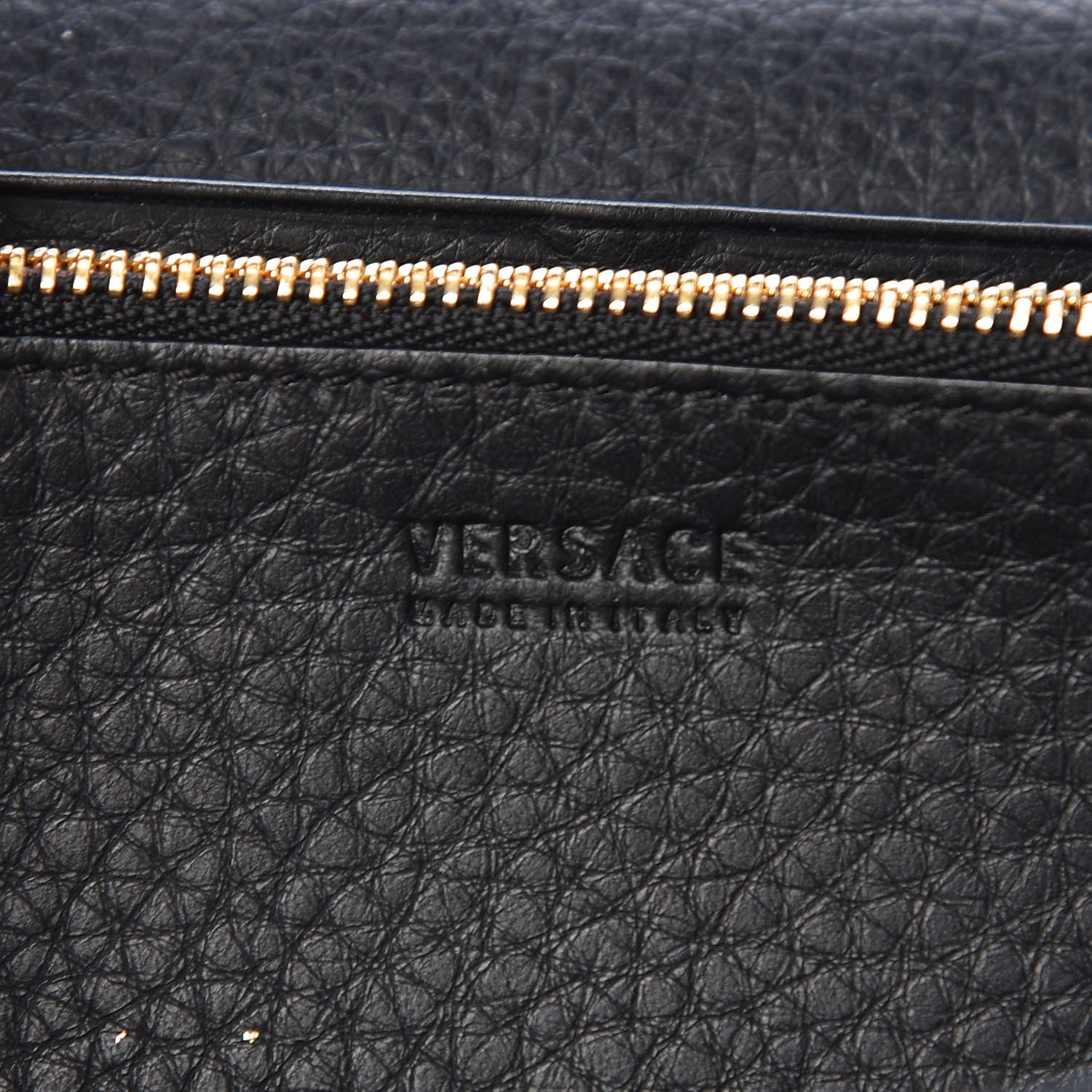 Versace Grained Calfskin Continental Wallet Black 7 of 14
