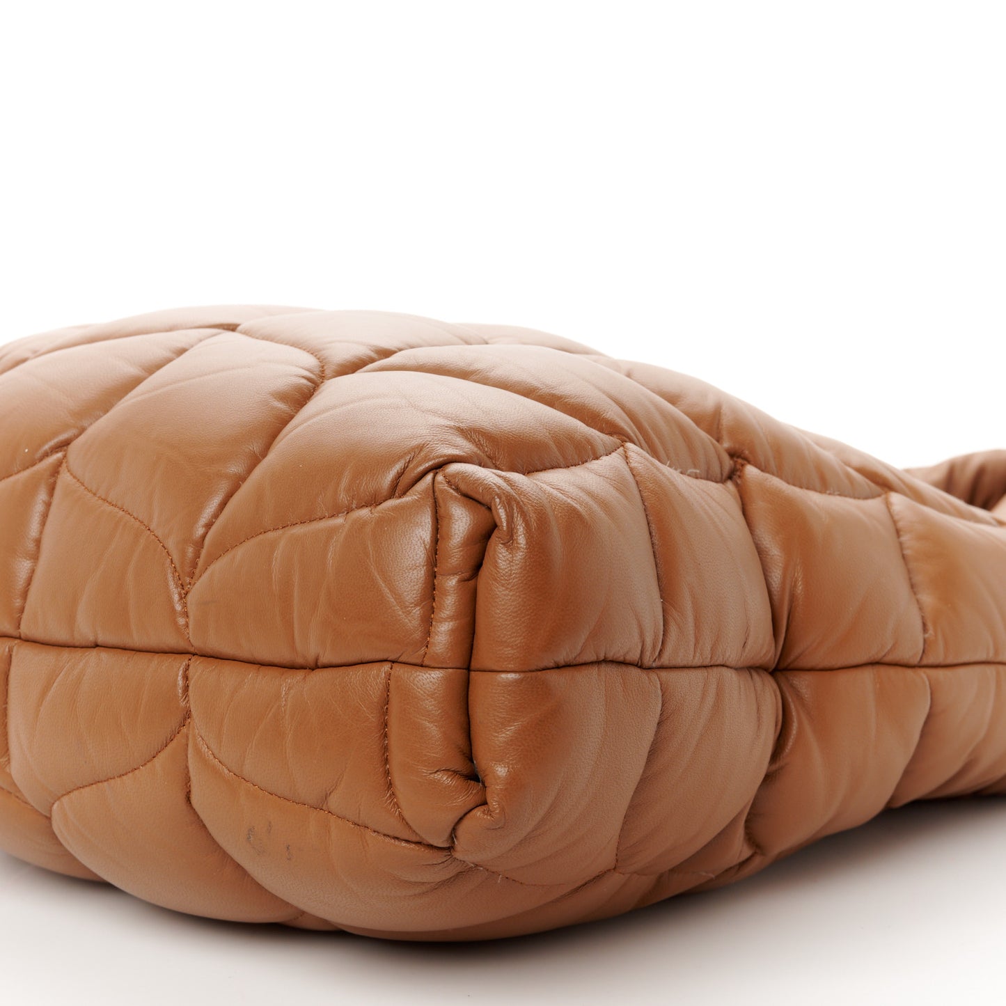 Nappa Pillow Quilted Big Softie Tote Tobacco Brown