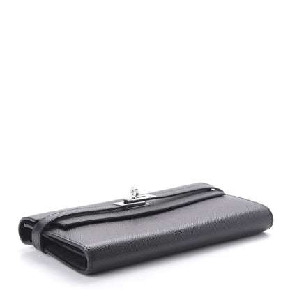 Hermes Epsom Kelly Longue Wallet Black 4 of 10