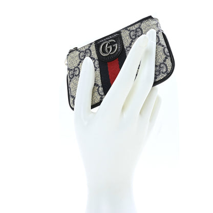 Gucci GG Supreme Monogram Web Ophidia Key Case Beige Blue 2 of 7
