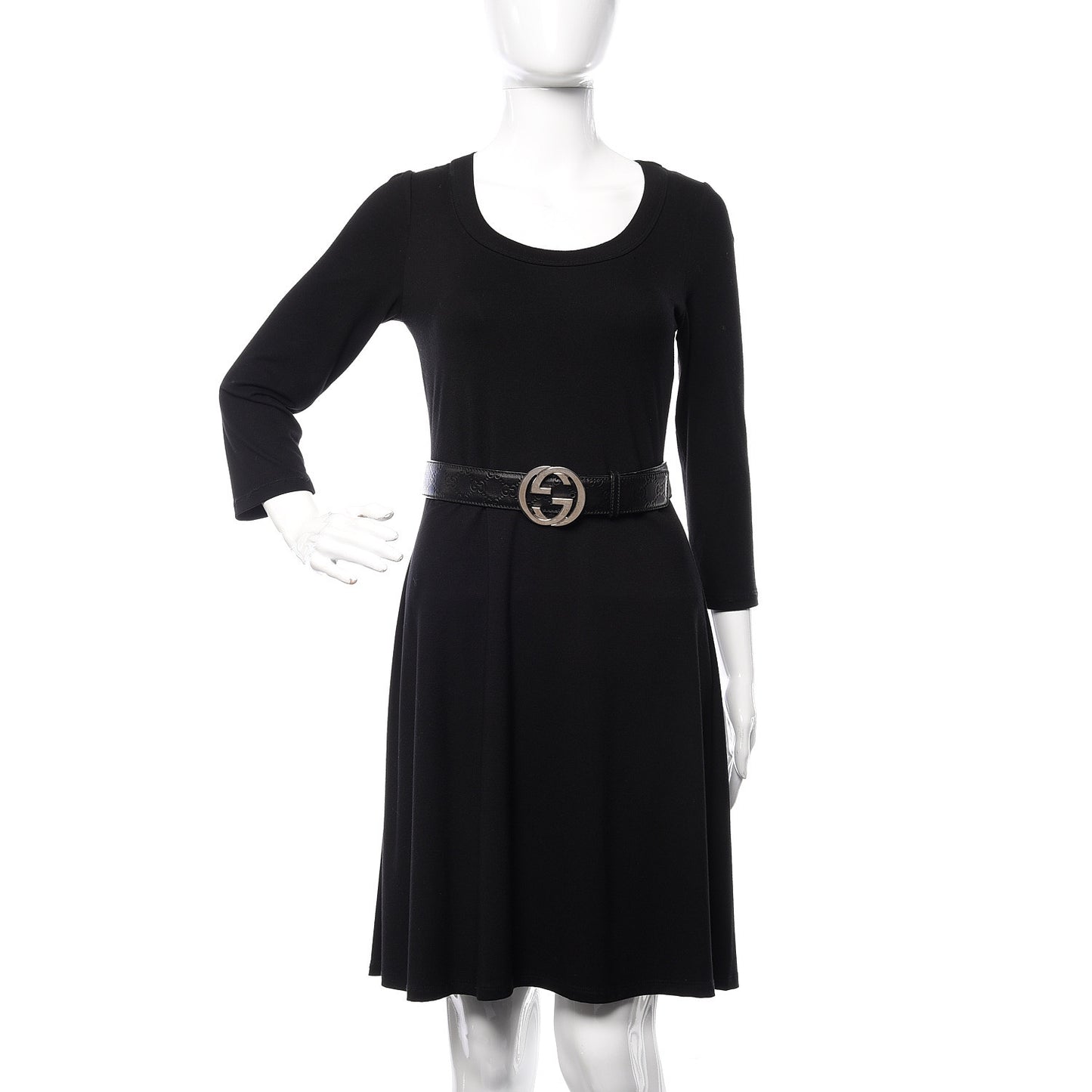 Guccissima Interlocking G Belt 90 36 Black