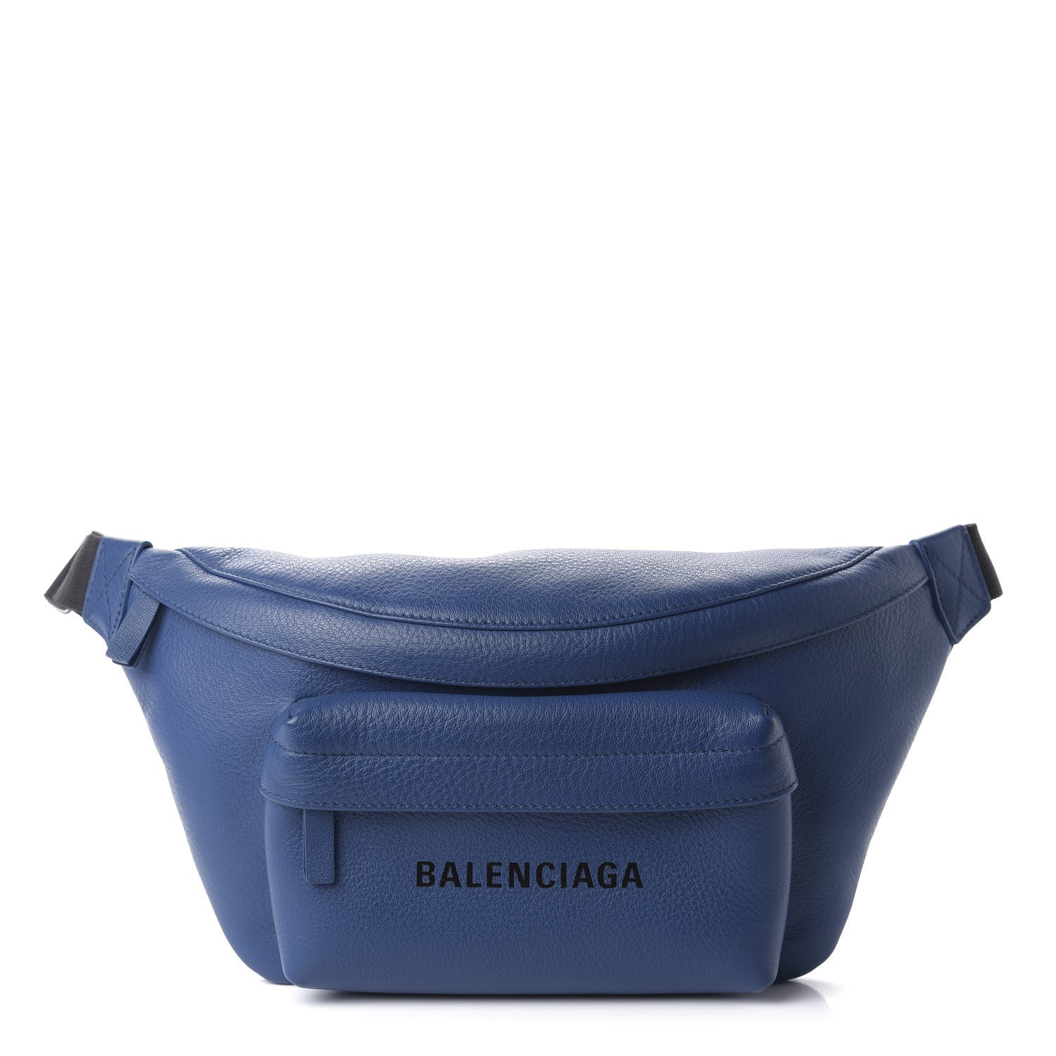 Balenciaga Smooth Calfskin Logo Large Everyday Beltpack Peacock Blue Black 1 of 10